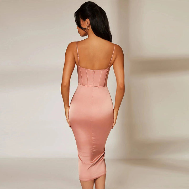 Backless Slim Fit Sling Dress - Dresses Nova