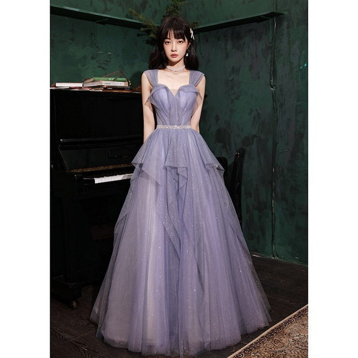 Banquet Evening Purple Annual Meeting Host Performance Dress - Dresses Nova