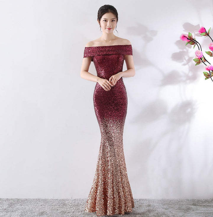 Birthday Party Dress Slimming Host Long Dress - Dresses Nova