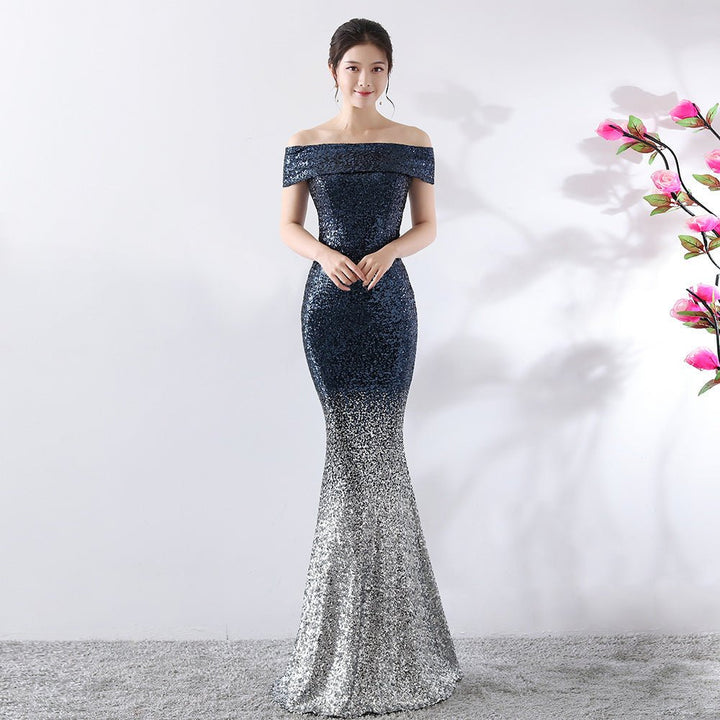 Birthday Party Dress Slimming Host Long Dress - Dresses Nova