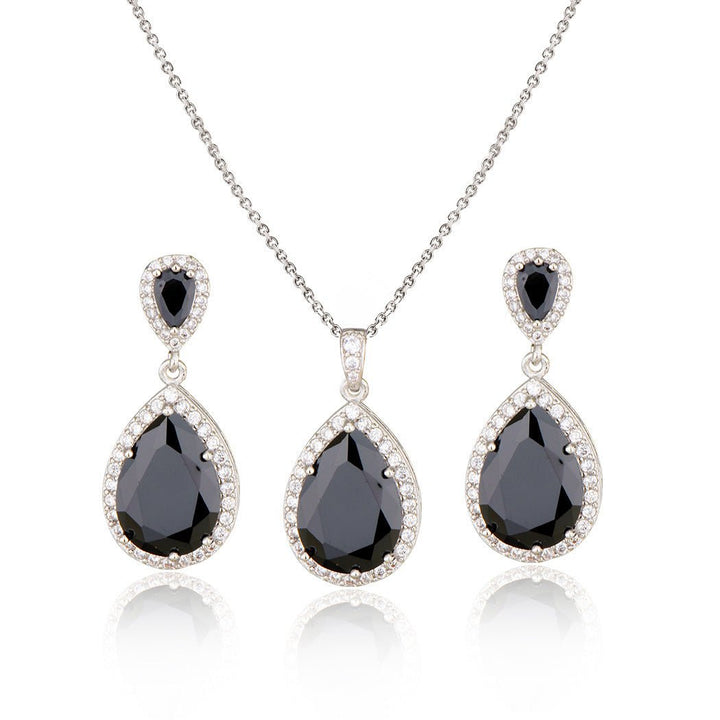 Bright large zircon water drops pendant - Dresses Nova