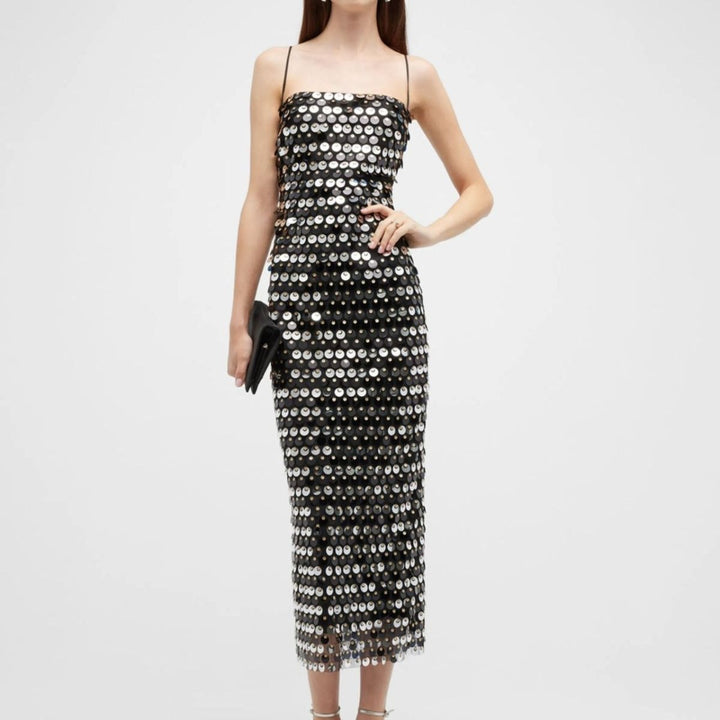 Fashion Lady Sequin Irregular Dress - Dresses Nova