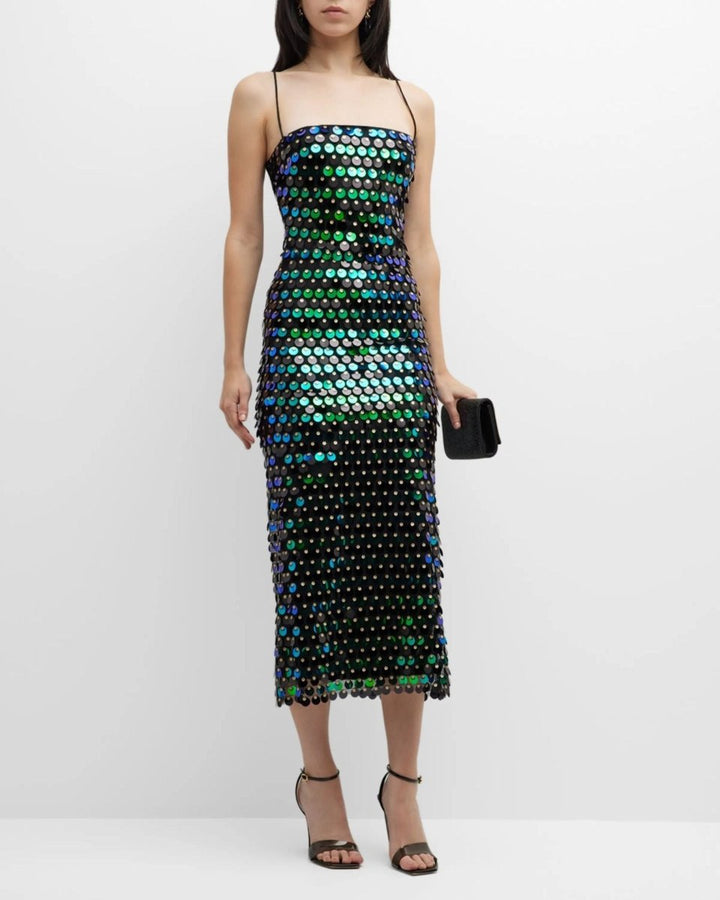 Fashion Lady Sequin Irregular Dress - Dresses Nova