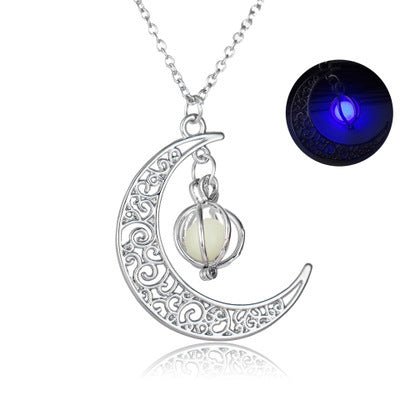 Fashion natural moon glowing stone healing pendant - Dresses Nova