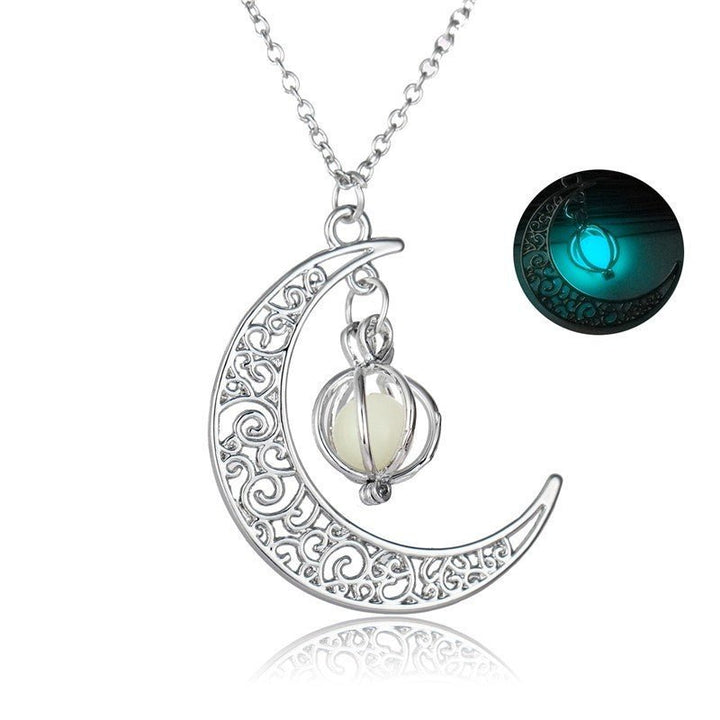 Fashion natural moon glowing stone healing pendant - Dresses Nova