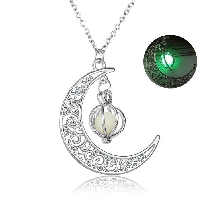 Fashion natural moon glowing stone healing pendant - Dresses Nova