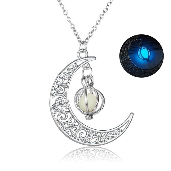 Fashion natural moon glowing stone healing pendant - Dresses Nova