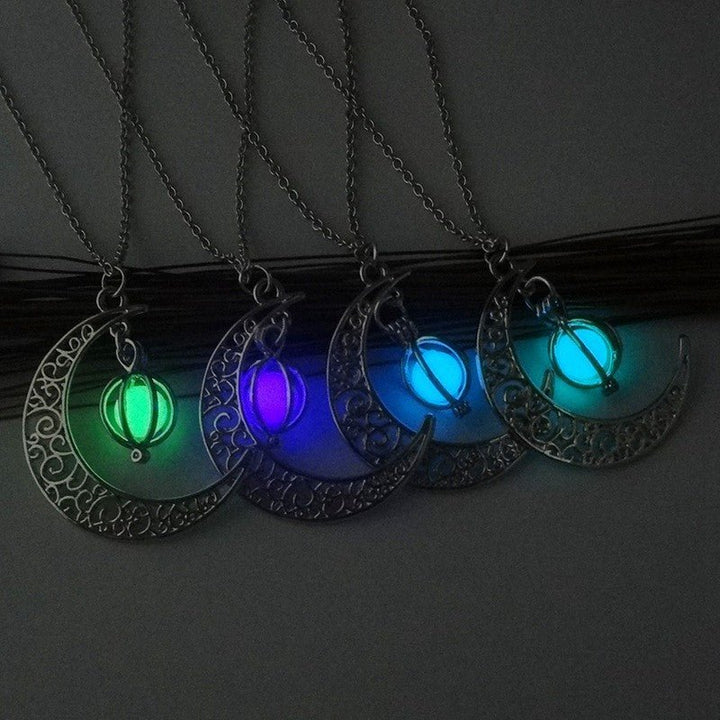 Fashion natural moon glowing stone healing pendant - Dresses Nova