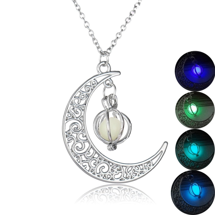 Fashion natural moon glowing stone healing pendant - Dresses Nova