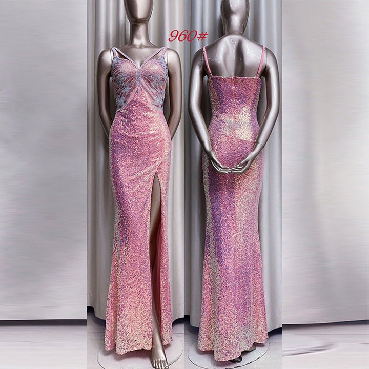 French style purple evening dress - Dresses Nova