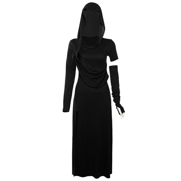 Halloween High Waist Sheath Dress Dark Witch Party Costume - Dresses Nova