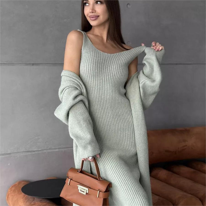 Knitted Dress Fashion Women's Wear Knitted Long Sleeve - Dresses Nova