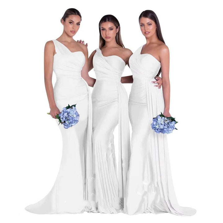 Mermaid One Shoulder Elegant Wedding Dress - Dresses Nova