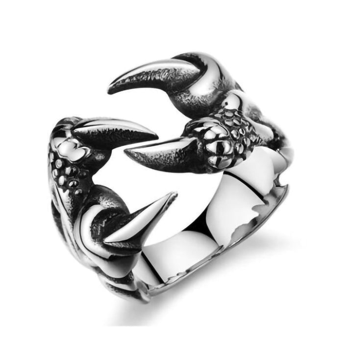 Open Dragon Claw Ring Punk Chrome Titanium Steel Jewelry - Dresses Nova