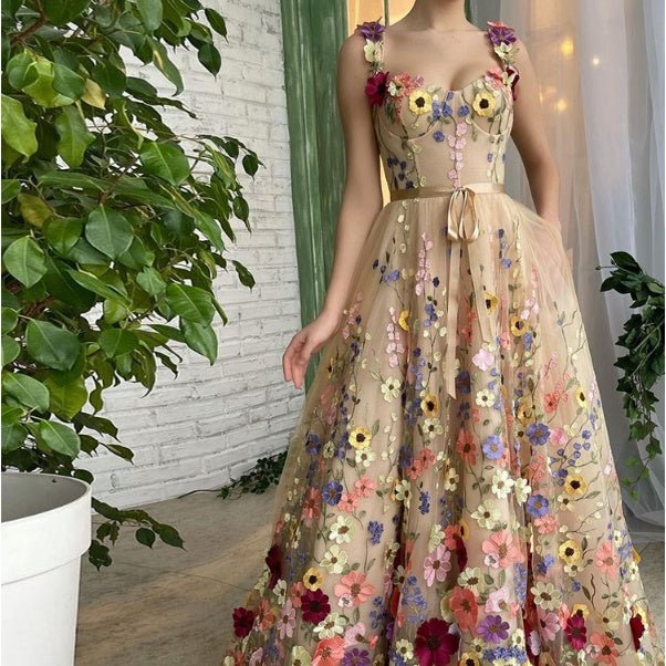 Sevintage Exquisite 3D Flowers Prom Dresses Sweetheart - Dresses Nova