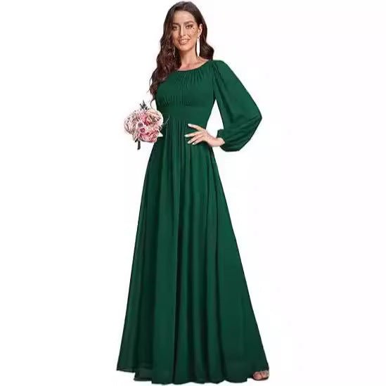 Women's Long Chiffon Evening Dress - Dresses Nova