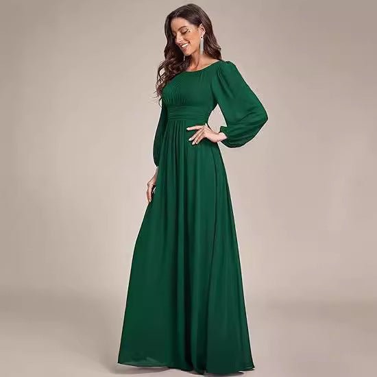 Women's Long Chiffon Evening Dress - Dresses Nova