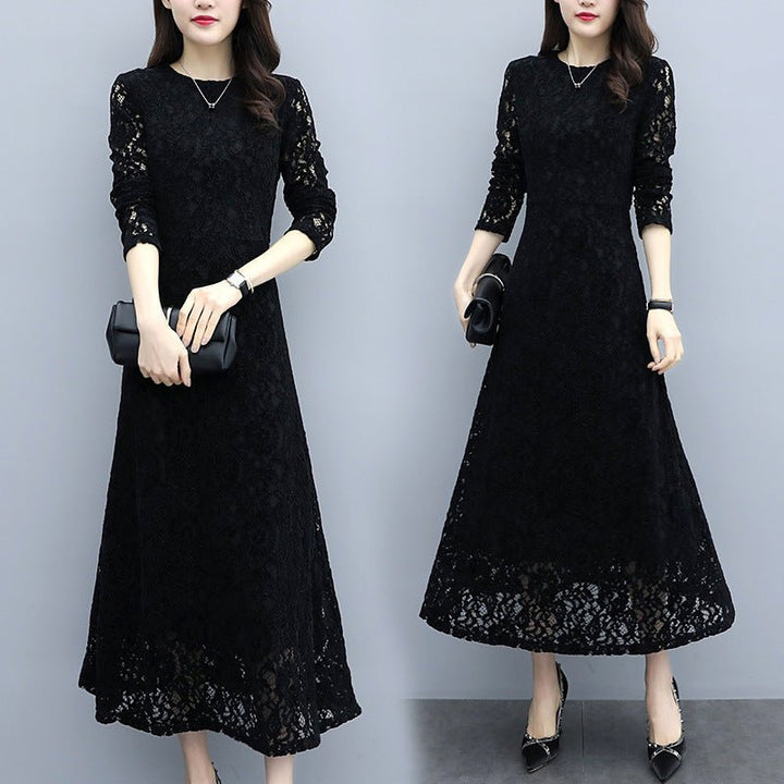 Women's Long Sleeve Lace Dress - Dresses Nova