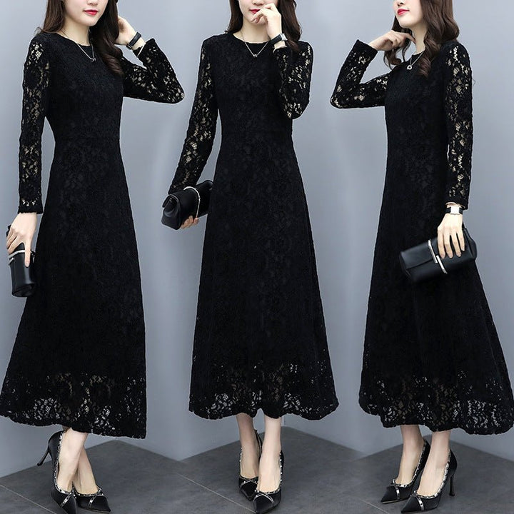 Women's Long Sleeve Lace Dress - Dresses Nova