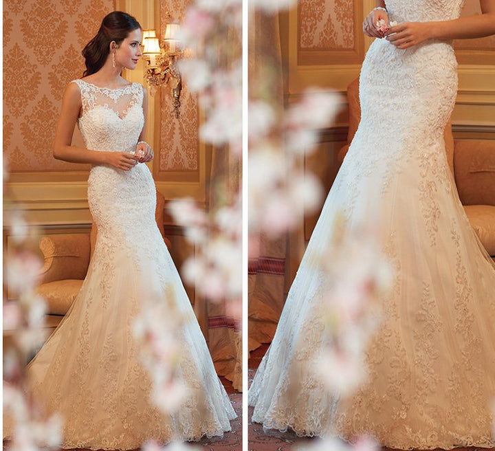 Fishtail Wedding Dress-Dresses Nova