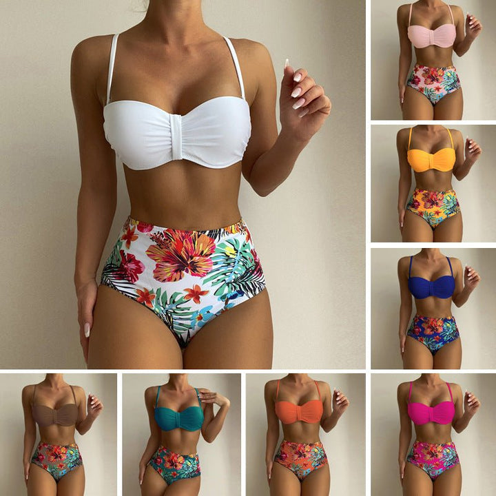 Floral Print Spaghetti Strap Bikini-Dresses Nova