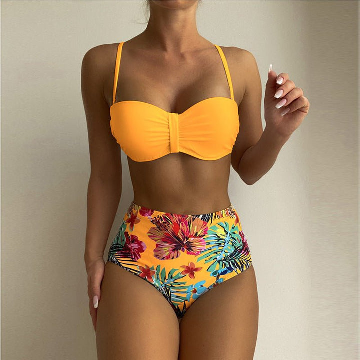 Floral Print Spaghetti Strap Bikini-Dresses Nova