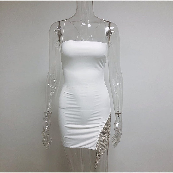 Fringe-paneled camisole dress-Dresses Nova