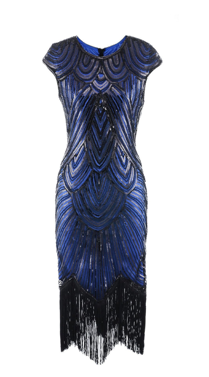 Fringed braid sequin dress-Dresses Nova