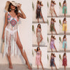 Long Fringed Panel Beach Blouse Slip Dress-Dresses Nova