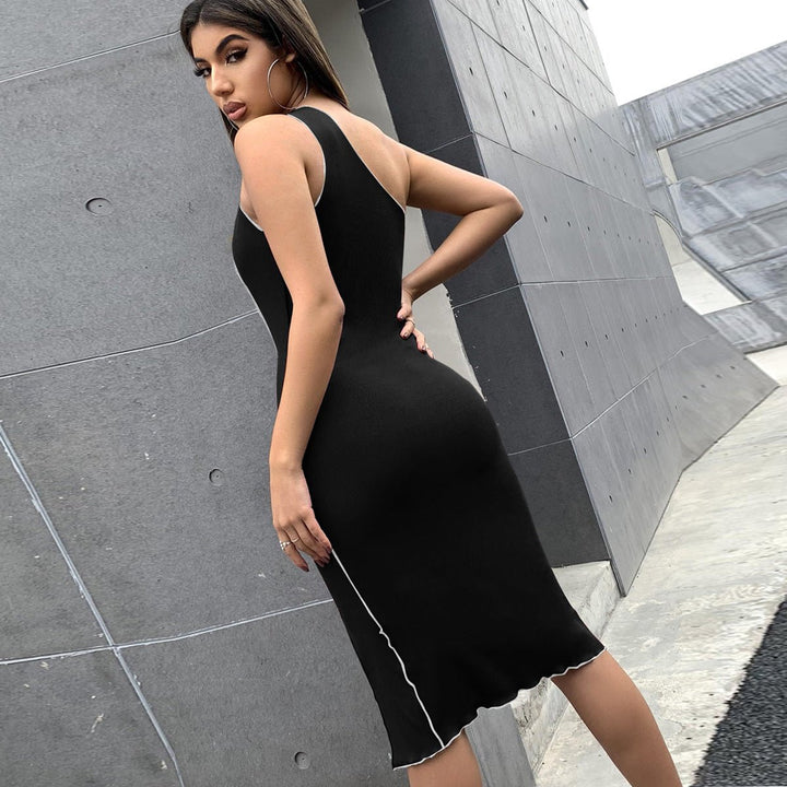 Slim Slimming Halter Dress-Dresses Nova