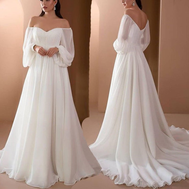 Slim Solid Color Long Dress-Dresses Nova