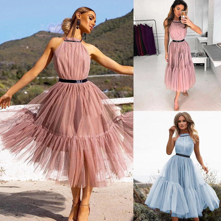 Spring And Summer Loose-fitting Pleated Dress-Dresses Nova