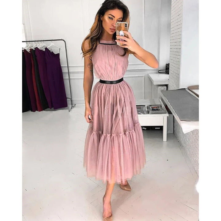 Spring And Summer Loose-fitting Pleated Dress-Dresses Nova