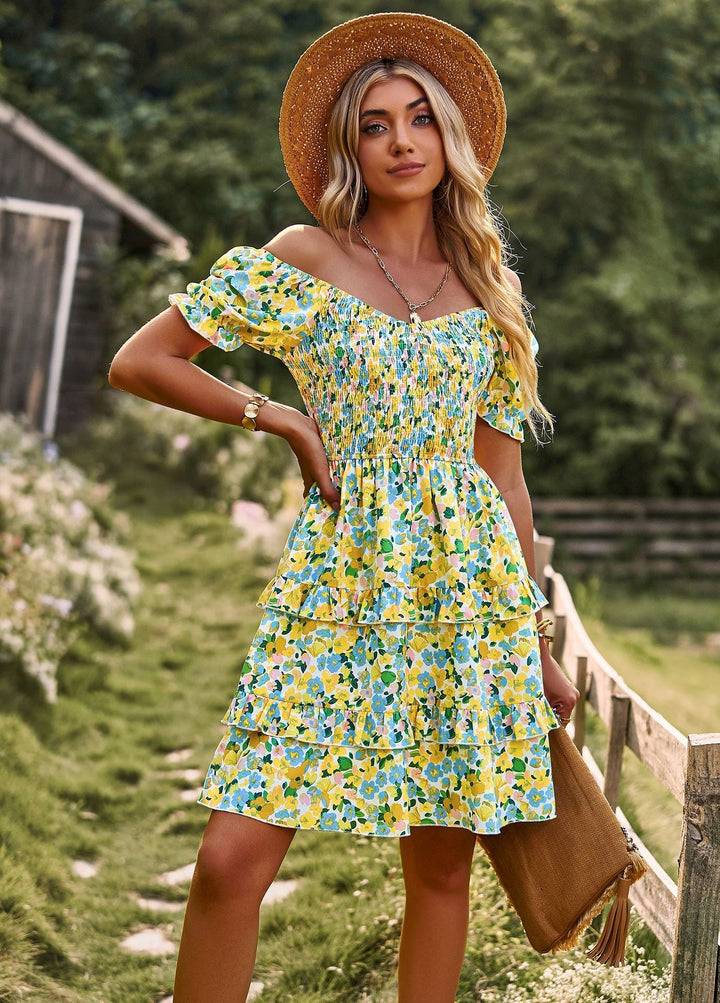 Summer Dress Short Sleeve-Dresses Nova